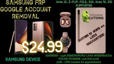 We Provide SAMSUNG ACCOUNT REMOVAL FRP LOCK REMOVAL GOOGLE ACCOUNT LOCK removal Reactivation Lock RE...
