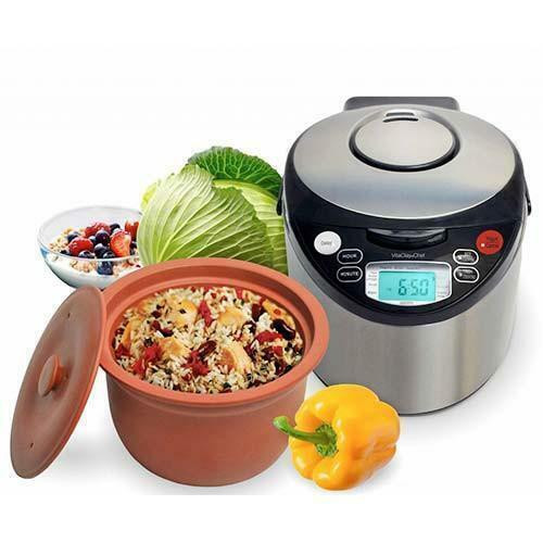 VitaClay 8 Cup Organic Multi-Cooker Plus Yogurt Maker VM7900-8, Vita Clay in Microwaves & Cookers