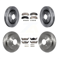 Front Rear Brake Rotor & Semi-Metallic Pad Kit For 2010-2011 Ford F-150 With 6 Lug Wheels K8F-100889
