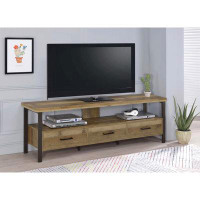 Millwood Pines Ruston 71" 3-drawer TV Console Weathered Pine
