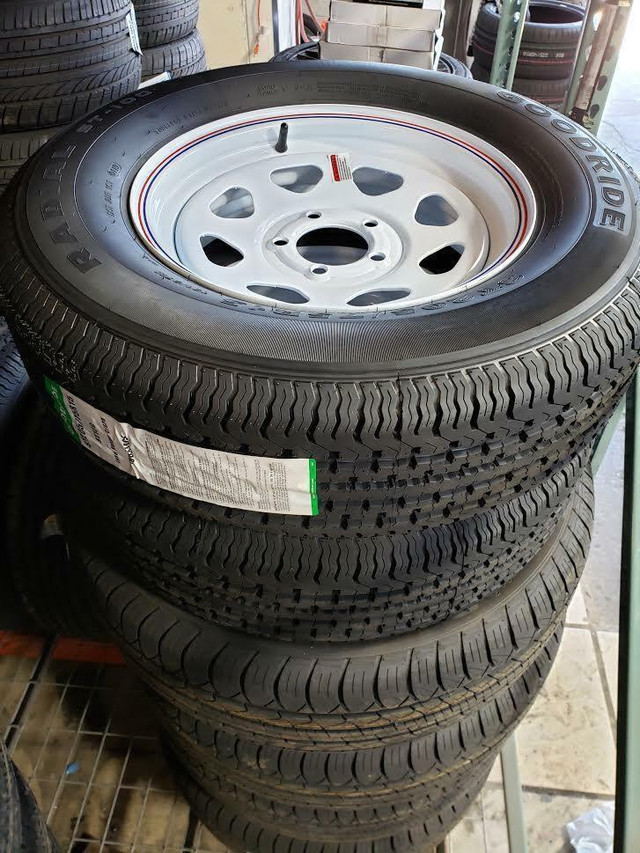 ST205/75R15 BRAND NEW TIRE WITH RIM WHEEL 205 75 R15 15 INCH RIM TRAILER TIRES 205 75 15 in Tires & Rims in Kitchener Area