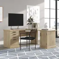 Upper Square™ Aspen Post L-Shape Executive Desk
