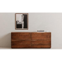 AllModern Beau 4 Drawer 70" W Solid Wood Double Dresser