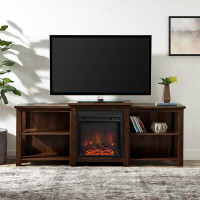 Millwood Pines Woodbury TV Stand for TVs up to 78" with Electric Fireplace Included