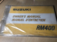 NOS 1979 Suzuki RM400 Owners Manual