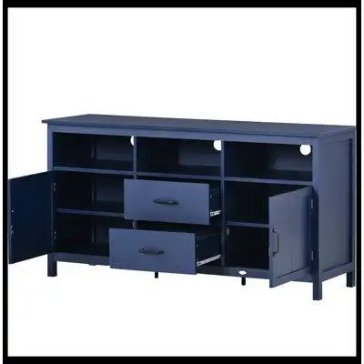 Latitude Run® TV Stand for TV up to 68 in with 2 Doors and 2 Drawers Open Style Cabinet, Sideboard