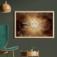 East Urban Home Ambesonne Psychedelic Wall Art With Frame, Gothic Spooky Birth Life Death And Skull Face Art Design, Pri