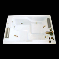 72x48x24  - White High Gloss Acrylic Dropin ( Optional Water / Air Jets, Inline heaters, pillows + More ) FTS