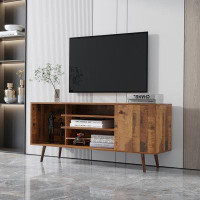 Millwood Pines TV Stand Use in Living Room Furniture with 1 storage and 2 shelves Cabinet