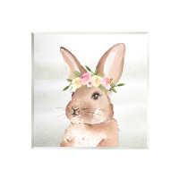 August Grove August Grove Bunny With Rose Garland Framed Giclee Art Design By Enya Todd