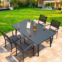 Wildon Home® Outdoor Table And Chair Courtyard Table And Chair Leisure Cafe Outdoor Outdoor Outdoor Balcony Garden Terra