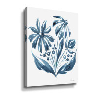 Rosalind Wheeler Blue Daisy #2 Gallery Wrapped Canvas