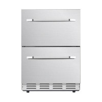 Kalamera 5.1 Cu.ft 24-inch Built-in Undercounter Double Drawer Refrigerator In Stainless Steel