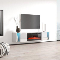 Orren Ellis Serrel TV Stand for TVs up to 78" with Electric Fireplace