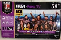 RCA 58 4K Ultra HD (2160P) HDR Roku Smart LED Tv, New in Box with warranty. Super Sale $399.00 No Tax.