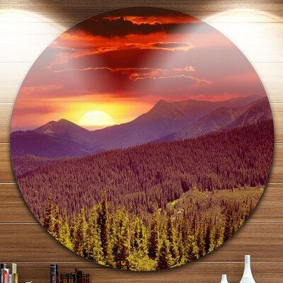 Design Art 'Fantastic Sunrise in Mountains' Photographic Print on Metal in Arts & Collectibles