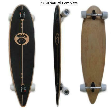Easy People Longboard Pintail/ Kicktail Series Natural Complete + Grip Tape in Skateboard - Image 2