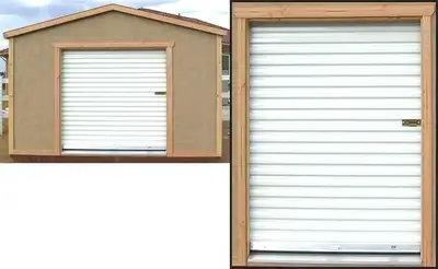 Garden Shed 6’ x 7’ Roll-Up Door. Perfect for Sheds, Shops, and more!
