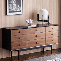 Eden Rim 31"Height  Black and Boxwood colour Pine Accent Chest