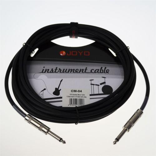 JOYO Audio Instrument Cable 15ft for Bass & Guitar 1/4 Inch Straight Professional Amp Cord (Black, CM-04) in Other