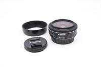Canon EF 40mm f/2.8 STM + Filter + Hood + Box-Used   (ID-1037 (ED))   BJ PHOTO-Since 1984