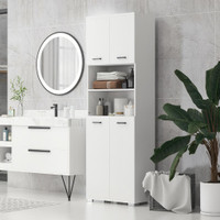 Bathroom Cabinet 23.6"L x 13.2"W x 72"H White