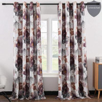 Homlpope Blackout Curtains For Bedroom,  Insulated Window Treatment Room Darkening Curtain Drapes For Living Room Studio