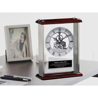 AllGiftFrames Custom Engineering Desk Clock Floating Gear Engraved Best Seller Wood Shelf Table Mantel Employee Birthday in Desks