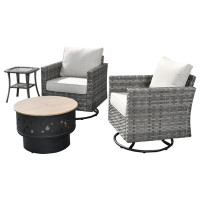 Winston Porter 2 - Person Outdoor Seating Group With Fire Pit