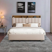 Latitude Run® Queen Size Upholstered Platform Bed