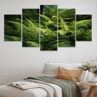 Bay Isle Home™ Ferns Plant Enchanted Forest I - Floral Wall Decor - 5 Panels