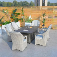 Direct Wicker Kulp 6 - Person Rectangular Outdoor Dining Set With Cushions
