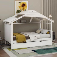 Harper Orchard Shakira Wood Twin Size Bed with Trundle and Storage