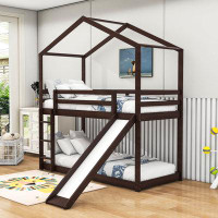 Harper Orchard Dechant Twin Over Twin Wooden Bunk Bed
