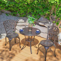 Canora Grey Outdoor Leisure Tables And Chairs Cast Aluminum Tables And Chairs Combination Outdoor Courtyard Garden Tea T