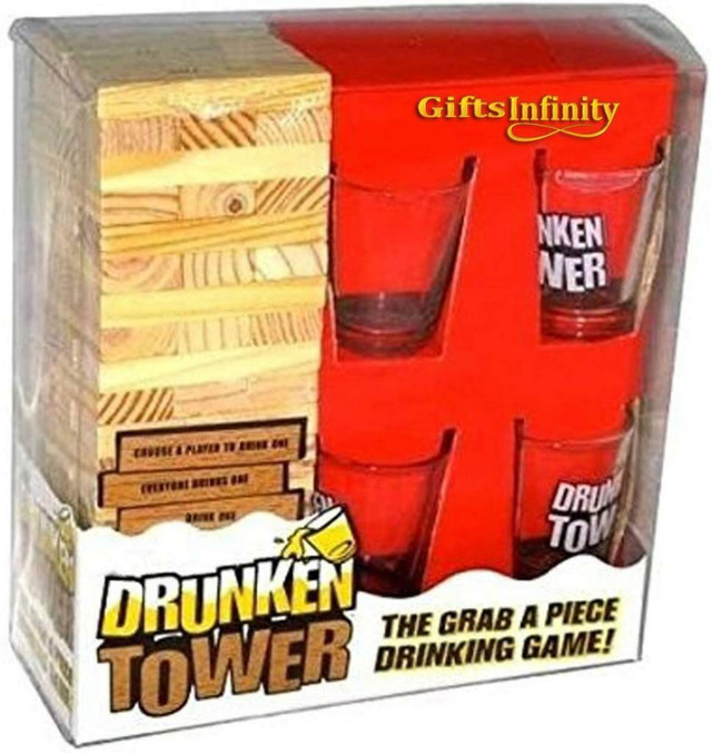 NEW DRUNKEN TOWER JENGA GAME PARTY DTJG in Toys & Games in Edmonton - Image 4