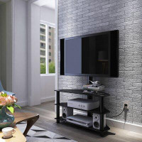 Ebern Designs Multi-Function TV Stand Height Adjustable Bracket Swivel 3-Tier