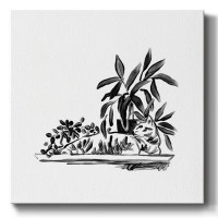 Winston Porter Purrfect House Plants III-Gallery Wrapped Canvas