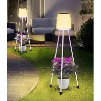 NIFOTY Waterproof With Plant Stand Grow Light, RGB Colour Changing Lantern For Deck, Yard, Porch, Garden, Lawn, And Camp