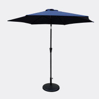 Farm on table Outdoor Aluminum Patio Umbrella, Patio Umbrella, Market Umbrella with Base FA24XIN0325-B010S00228