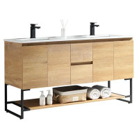 Ebern Designs Chakara 59.1" W x 20.5" D x 32.3" H Double Bathroom Vanity