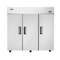 Atosa MBF8006GR 78 Inch Reach In Refrigerator – 3 Door – Top Mount Compressor Stainless Steel Exterior &amp; Interior