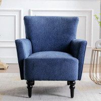 Charlton Home Armchair Modern Accent Sofa Chair With Linen Surface