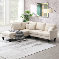Latitude Run® Modern Sectional Sofa,5-Seat Practical Couch Set With Chaise Lounge,L-Shape Minimalist Indoor Furniture Wi