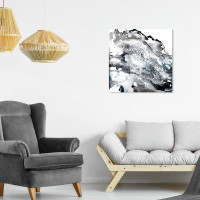 Oliver Gal Glitter Greys, Water Splash Texture Modern Grey Canvas Wall Art Print For Living Room