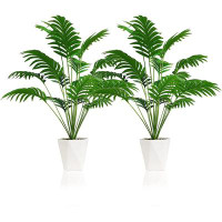 Primrue Galvez 32'' Faux Palm Plant in Pot