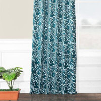 Alcott Hill Claren Printed Room Darkening Curtains for Living Room - Bedroom Curtains for Large Window Single Panel