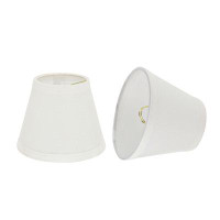Aspen Creative Corporation 4" H Linen Empire Lamp Shade ( Clip On ) in Off-White