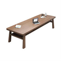 Latitude Run® 55.12" Brown Rectangular Solid Wood Desk