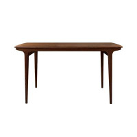 Corrigan Studio Solid wood dining table black walnut rectangular retro